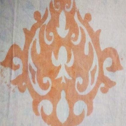 Screen print with madder and aluminium sulphate